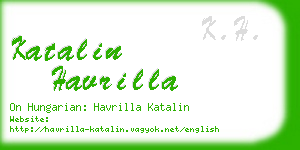 katalin havrilla business card